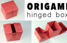 How To Make An Origami Box Origami Hinged Gift Box Tutorial Diy Youtube