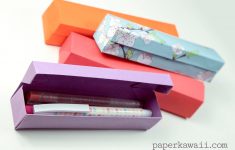 How To Make An Origami Box Origami Pencil Box Video Tutorial Paper Kawaii