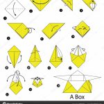 How To Make An Origami Box Step Step Instructions How Make Origami Box Stock Vector