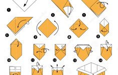 How To Make An Origami Box Step Step Instructions How To Make Origami A Box Stock Vector