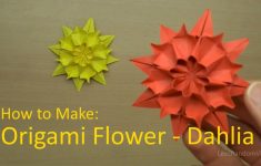 How To Make An Origami Flower How To Make An Origami Dahlia Origami Flower Tutorial Youtube