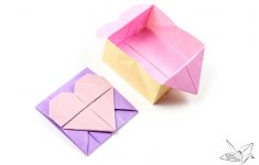 How To Make An Origami Heart Origami Opening Heart Box Envelope Tutorial Paper Kawaii