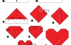 How To Make An Origami Heart Step Step Instructions How To Make Origami A Heart Stock Vector