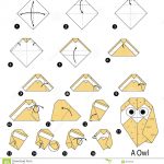 How To Make An Origami Owl Step Step Instructions How To Make Origami A Owl Stock Vector
