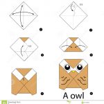 How To Make An Origami Owl Step Step Instructions How To Make Origami Owl Stock Vector