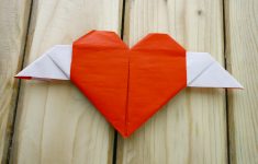 How To Make Origami Heart How To Fold A Heart With Wings 11 Steps With Pictures Wikihow
