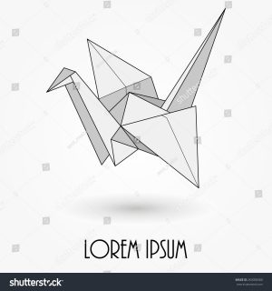 How To Origami Crane Origami Crane Logo Template Origami Crane Stock Vector Royalty Free