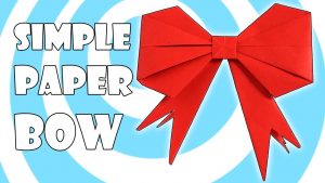 How To Origami Easy Step By Step Origami Gift Bow Ribbon Easy Video Instructions Youtube