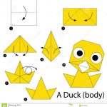 How To Origami Easy Step By Step Step Step Instructions How To Make Origami A Duck Body Stock