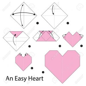 How To Origami Easy Step By Step Step Step Instructions How To Make Origami An Easy Heart Royalty