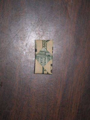 How To Origami Money Fold A Dollar Bill Into An Impossibly Small Rectangle 14 Steps