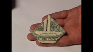 How To Origami Money Fold Money Sailboat Origami 1 One Dollar Bill Tutorial Full