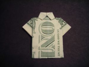 How To Origami Money How To Fold A Dollar Bill Shirt 6 Steps