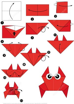 How To Origami Step By Step How To Make An Origami Crab Step Step Instructions Free