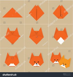 How To Origami Step By Step Step Step Instructions How Make Stock Vector Royalty Free