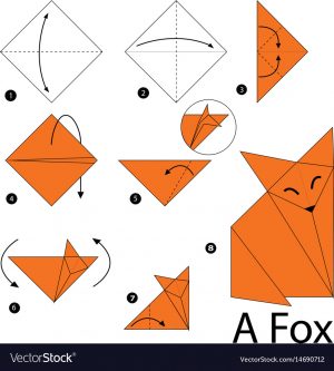 How To Origami Step By Step Step Step Instructions How To Make Origami Vector Image