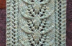 Knit Leaf Pattern Free Brookes Column Of Leaves Knitted Scarf Pattern