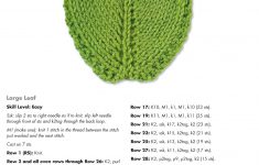 Knit Leaf Pattern Free Leaf Coaster M1 In This Case Is Yo For Less Noticeable Seaming
