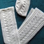 Knit Leaf Pattern Free Leaves Hat Scarf And Mitt Sets Knitting Patterns In The Loop Knitting