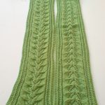 Knit Leaf Pattern Scarf Brookes Column Of Leaves Knitted Scarf Pattern