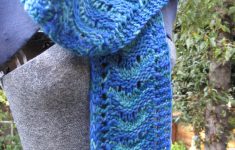 Knit Leaf Pattern Scarf Figleafocean Waves Scarf The Knit Shop