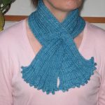 Knit Leaf Pattern Scarf Figleafribbed Picot Edged Keyhole Scarf The Knit Shop
