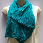 Knit Leaf Pattern Scarf Hand Knit Lace Scarf Leaf Pattern Soft And Light Beautiful Etsy