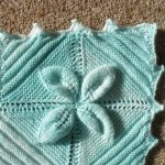 Knit Leaf Pattern Scarf Leaf Square Ba Blanket