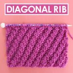 Knit Stitches Patterns Diagonal Rib Knit Stitch Pattern With Video Tutorial Studio Knit