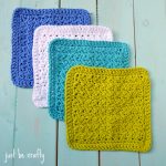Knit Washcloth Pattern Easy Crochet Textured Dishcloth Pattern Free Pattern Just Be Crafty