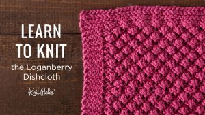 Knit Washcloth Pattern Easy Learn To Knit A Loganberry Dishcloth Youtube