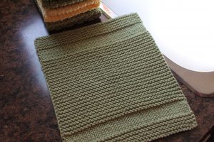 Knit Washcloth Pattern Free Simple Copycat Dishcloth Leah Michelle Designs