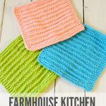 Knit Washcloth Pattern Free Simple Farmhouse Kitchen Knitted Dishcloths Moogly Community Board