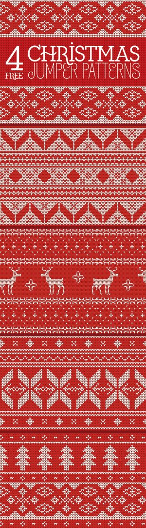 Knitting Pattern Christmas 4 Free Seamless Knitted Christmas Jumper Patterns Vectors