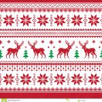 Knitting Pattern Christmas Christmas And Winter Knitted Seamless Pattern Or C Stock