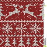 Knitting Pattern Christmas Christmas Knitted Pattern Stock Vector Illustration Of Backgrounds
