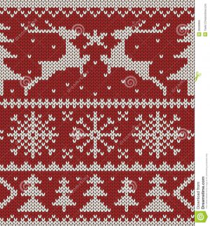 Knitting Pattern Christmas Christmas Knitted Pattern Stock Vector Illustration Of Backgrounds