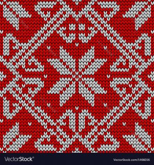 Knitting Pattern Christmas Christmas Knitting Pattern Royalty Free Vector Image