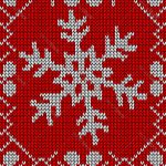 Knitting Pattern Christmas Christmas Snowflake Knitting Pattern Royalty Free Vector