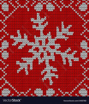 Knitting Pattern Christmas Christmas Snowflake Knitting Pattern Royalty Free Vector