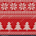 Knitting Pattern Christmas Christmas Sweater Design Seamless Knitted Pattern Stock Vector