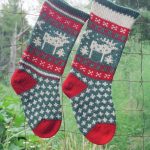Knitting Pattern Christmas Moose Christmas Stocking Digital Knitting Pattern Instant Etsy