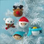 Knitting Pattern Christmas Ornament Amigurumi Knit Christmas Balls Ornament Pattern Set Digital Download
