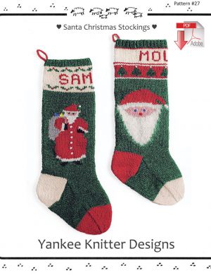 Knitting Pattern Christmas Santa Christmas Stockings Yankee Knitter Pattern Download