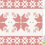 Knitting Pattern Christmas Seamless Knitted Pattern With Christmas Ornament Stock Vector