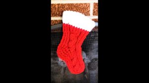 Knitting Pattern Christmas Stocking How To Loom Knit A Stocking Booties Simple And Cabled Youtube