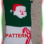 Knitting Pattern Christmas Stocking Santa With Candy Canes Christmas Stocking Knitting Pattern Etsy
