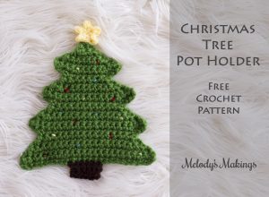 Knitting Pattern Christmas Tree Christmas Tree Pot Holder Pattern Crochet Knit Melodys Makings