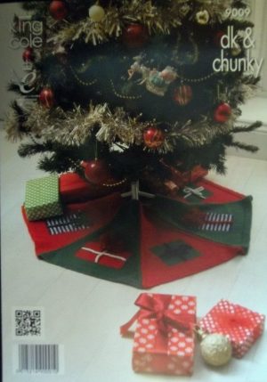 Knitting Pattern Christmas Tree King Cole Dk Chunky Christmas Knitting Pattern Tree Skirt 9009