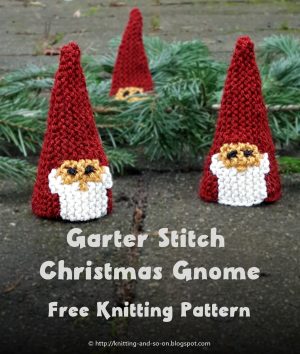 Knitting Pattern Christmas Tree Knitting And So On Garter Stitch Christmas Gnome